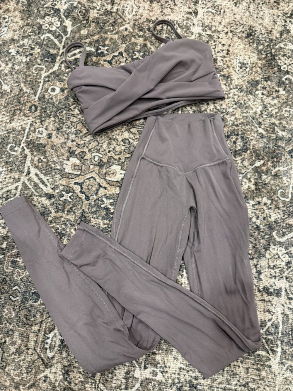 Buffbunny Twist Front Bandeau Bra and Legging Set Bra s Leggings xxs